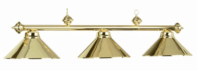 polished brass light